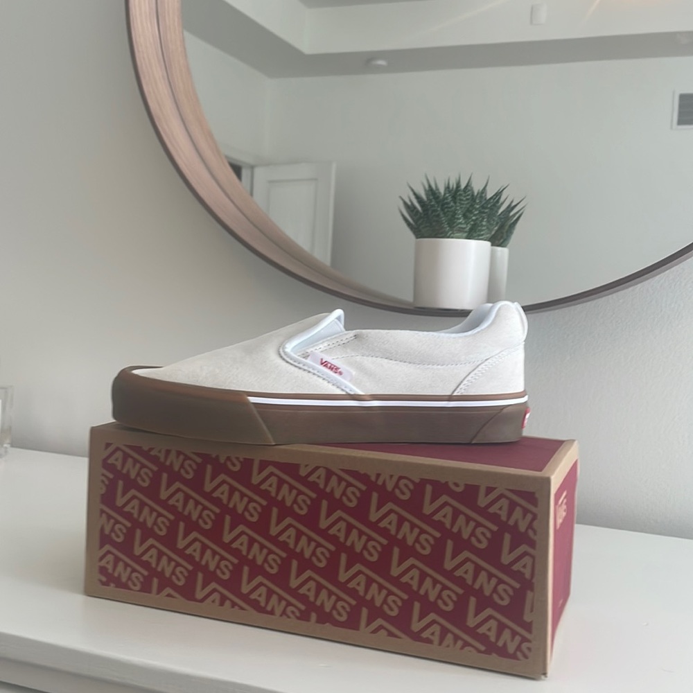 Vans Knu slip-ons. Unisex, women’s size 10, men’s size 8.5